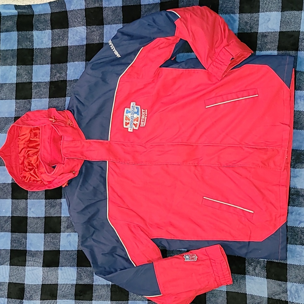 2006. NFL. Superbowl 40 Detroit. Ambassador coat. Fleece-lined size Large.